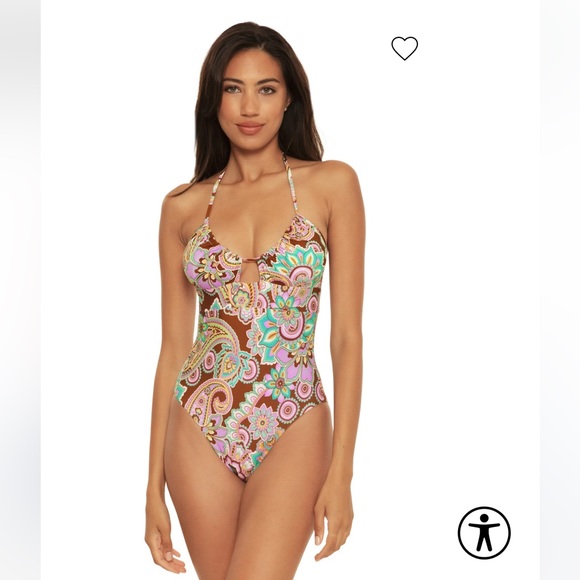 NWT BECCA BY REBECCA VIRTUE
Candice Convertible Halter One Piece Swimsuit - Picture 5 of 11